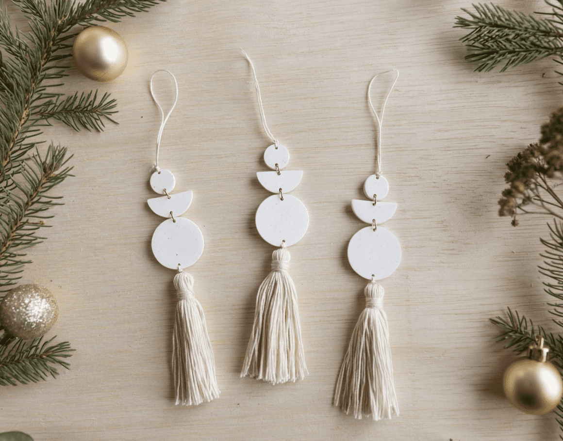 DIY Christmas Ornaments with Wood Beads