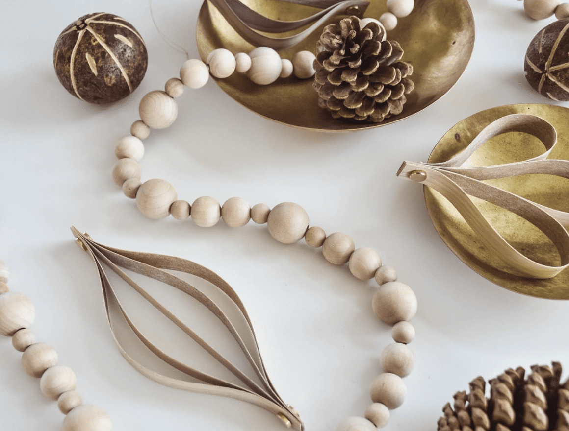 DIY Christmas Ornaments with Wood Beads